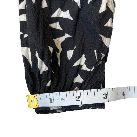 Everlane Black White Floral Seersucker Dress 3/4 Sleeve Pockets XXS - Picture 15 of 15
